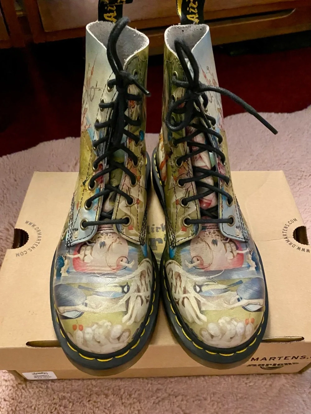 Dr. Martens Pascal Heaven Printed Lace-Up Boots - Rare - Picture 3 of 5